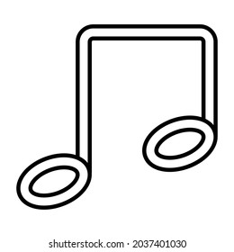 An icon design of musical note, quaver