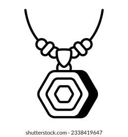 Un diseño de icono del collar 