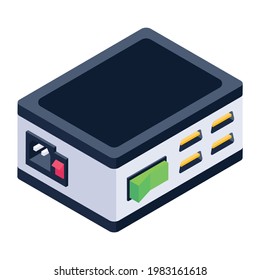 An icon design of network switch, editable vector 