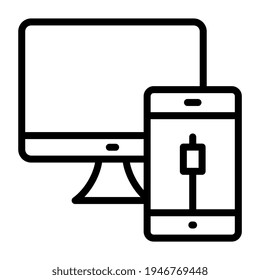 An icon design of networking, editable vector