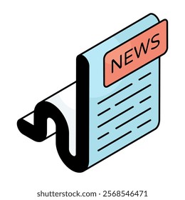 An icon design of newspaper