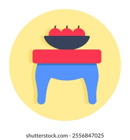 An icon design of nightstand