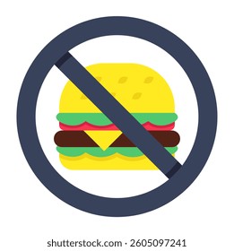 An icon design of no Burger