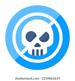 An icon design of no skull 