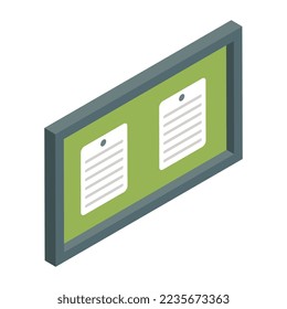 An icon design of noticeboard 