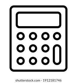 Un diseño de icono del dispositivo de cálculo de números, icono de la calculadora