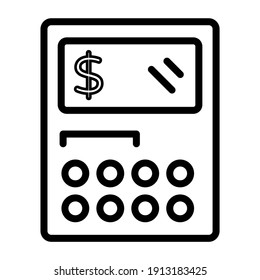 icon design of number cruncher device, calculator icon