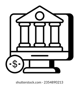 An icon design of online banking 