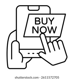 An icon design of online buy