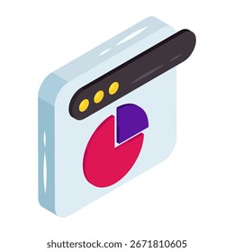 An icon design of online data analytics