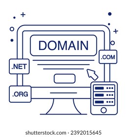 Ein Icon-Design von Online-Domains 

