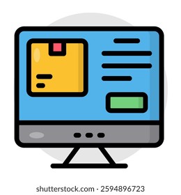 An icon design of online package