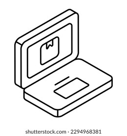 An icon design of online parcel