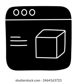 Ein Icon-Design des Online-Pakets

