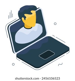 Ein Icon-Design des Online-Benutzers 


