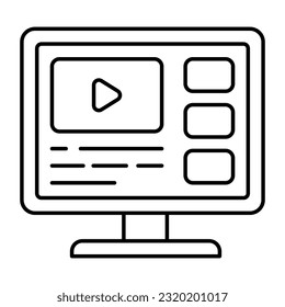 Un diseño de iconos de video en línea 