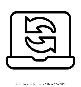Ein Symboldesign von Pfeilen der entgegengesetzten Richtung, Datenabgleich
