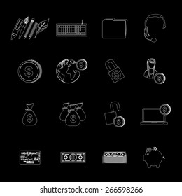 Icon design over black background, vector illustration