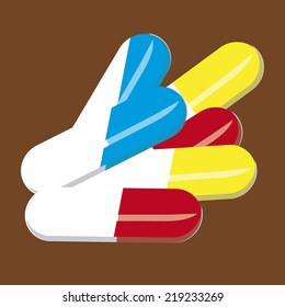 Icon design over brown background, vector illustration