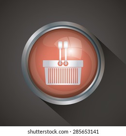 Icon design over grey background, vector illustration