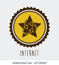 Icon design over white background, vector illustration