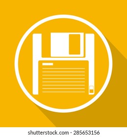 Icon design over yellow background, vector illustration