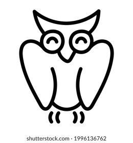 Un diseño de icono del ave búho