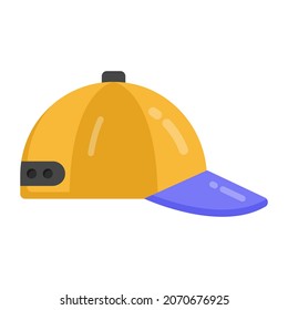 An icon design of p cap flat vector of sports accessory 