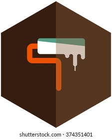 icon Design paint roller brushes for Web and Mobile