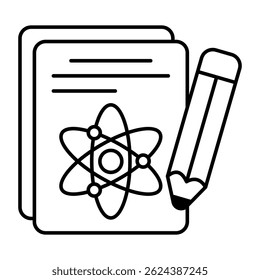 An icon design of paper writing
