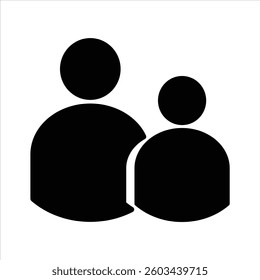 icon design with people symbol, and with flat style, suitable for business tools or editing symbols
