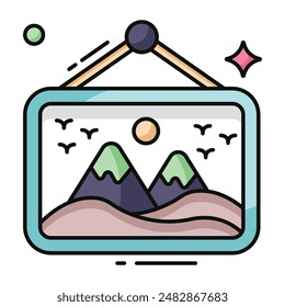 An icon design of picture frame
