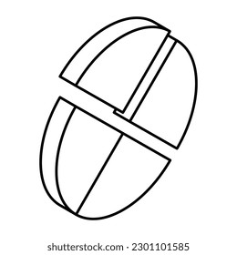 An icon design of pie chart 