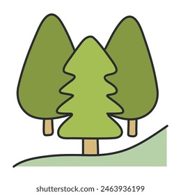 Un diseño de icono de pino

