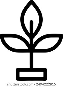 icon design of a plant