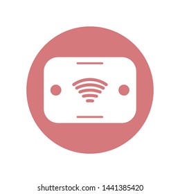 Icon design of pocket wifi for travelling around the world. Vector illustration in flat style.