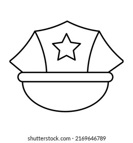 An icon design of police cap