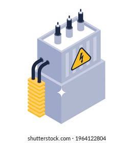 An Icon Design Of Power Converter, Editable Vector 