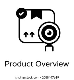 Un diseño de icono de la descripción general del producto 