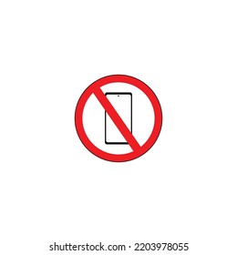 icon design for the prohibition of using mobile phones