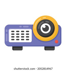 An icon design of projector, vector of electronic device for presentation purpose 