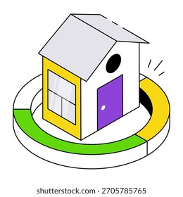 Un diseño de icono de análisis de propiedades