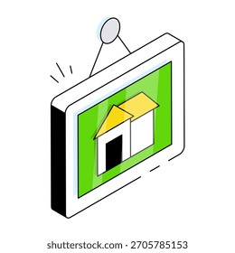 Un diseño de icono del tablero de la propiedad