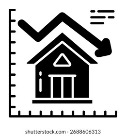 Un diseño de icono de pérdida de propiedad