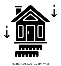 Un diseño de icono de pérdida de propiedad