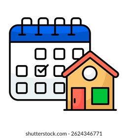 Un diseño de icono de la programación de propiedades