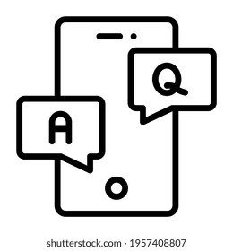 An icon design of QA frequently ask question