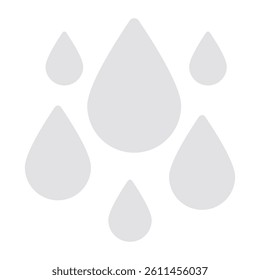 An icon design of raindrops