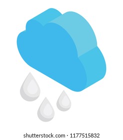 
Icon design of rainy weather
