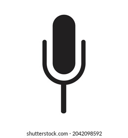 The icon design recording symbol, microphone design icon.